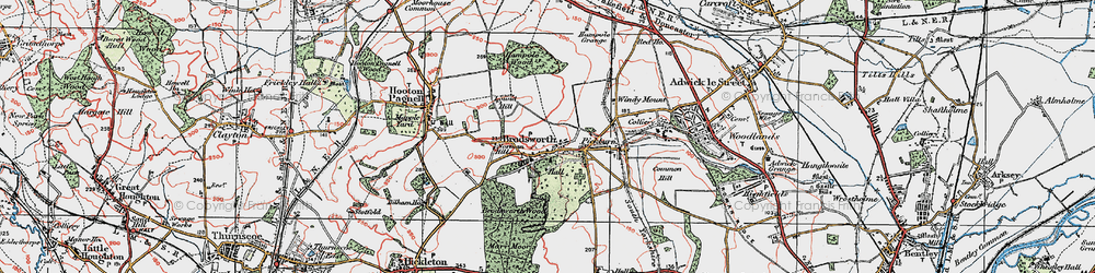 Old map of Brodsworth in 1923