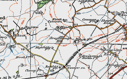 Old map of Brogborough in 1919