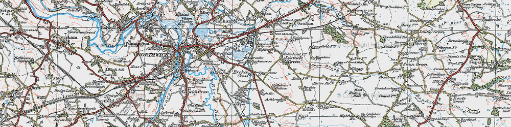 Old map of Broken Cross in 1923