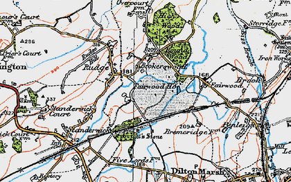 Old map of Brokerswood in 1919