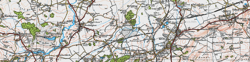Old map of Brokerswood in 1919