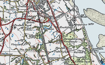 Old map of Bromborough in 1924