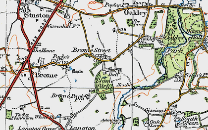 Old map of Brome Street in 1921