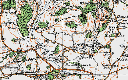 Old map of Bromesberrow in 1920