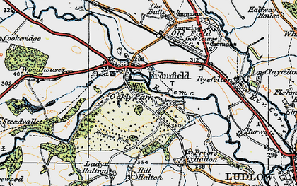 Old map of Bromfield in 1920