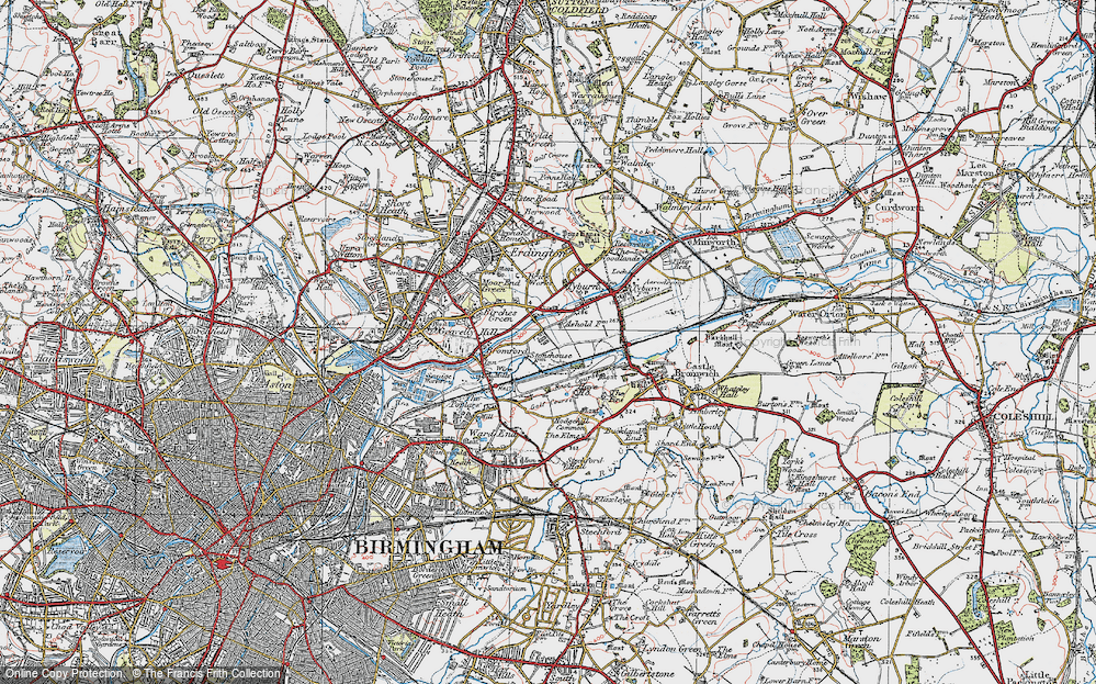 Old Map of Bromford, 1921 in 1921