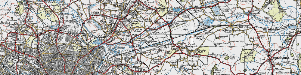 Old map of Bromford in 1921