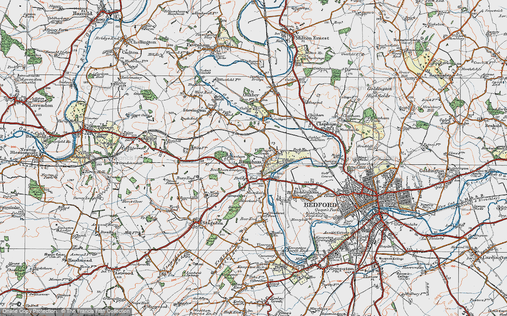 Old Map of Bromham, 1919 in 1919