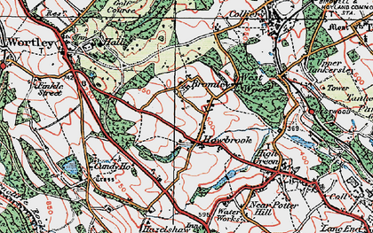 Old map of Bromley in 1924