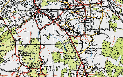 Old map of Bromley Common in 1920