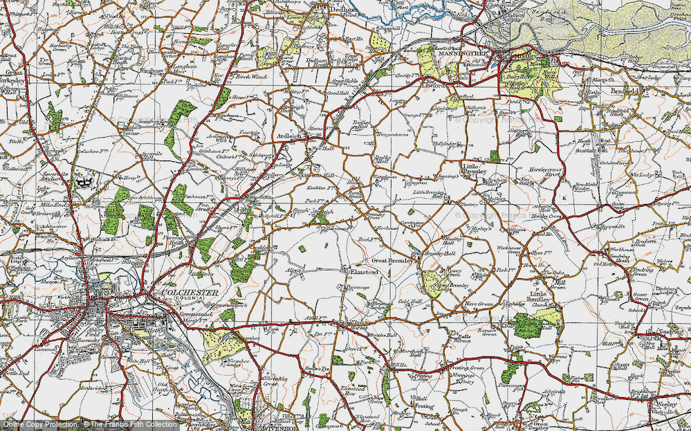 Old Map of Bromley Cross, 1921 in 1921