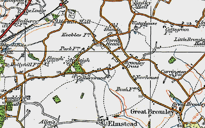 Old map of Ardleigh Park in 1921
