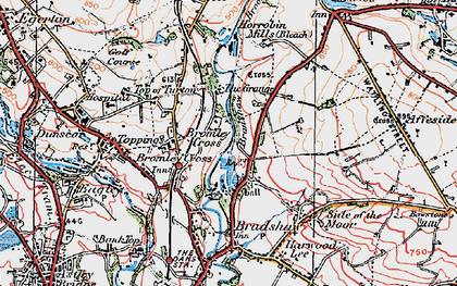 Old map of Bromley Cross in 1924