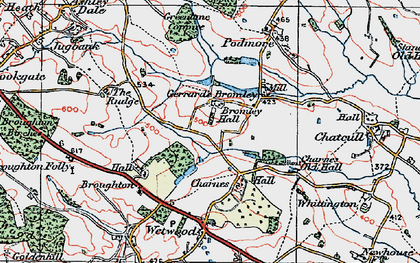 Old map of Bromley Hall in 1921