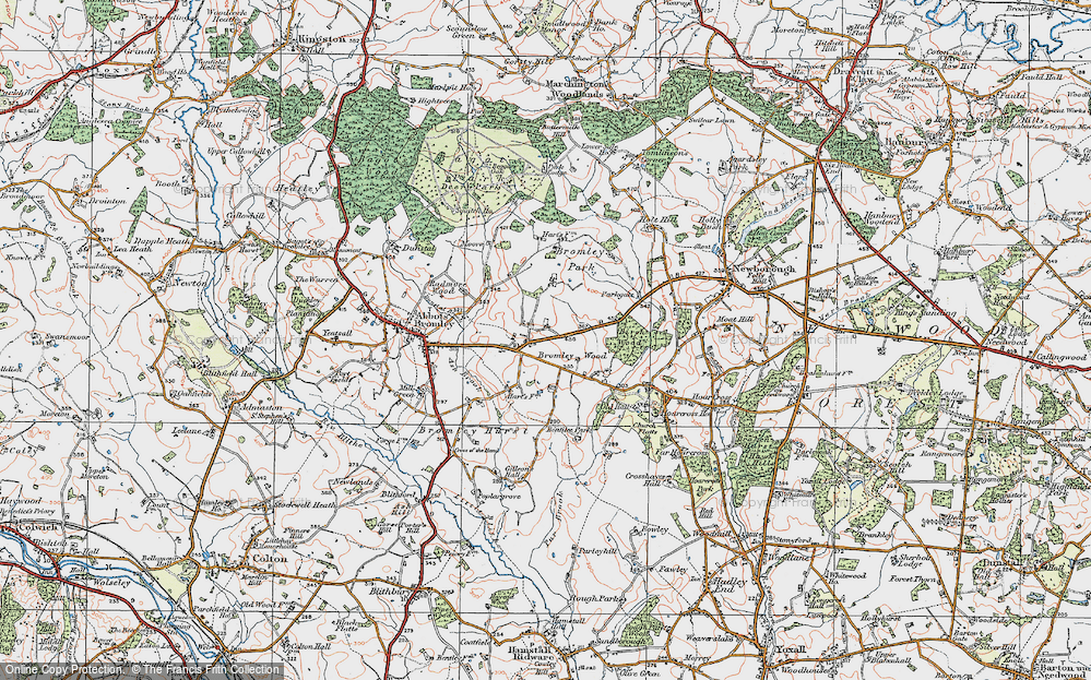 Old Map of Bromley Wood, 1921 in 1921