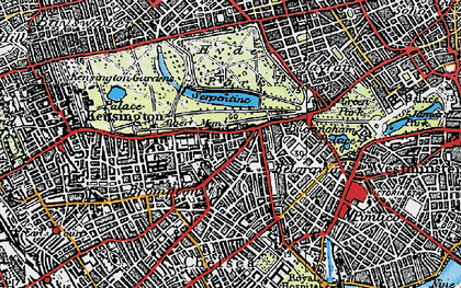 Old map of Brompton in 1920