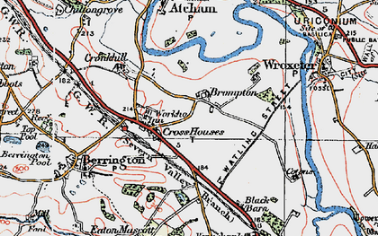 Old map of Brompton in 1921