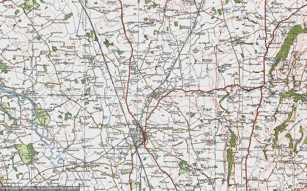 Old Map of Brompton, 1925 in 1925