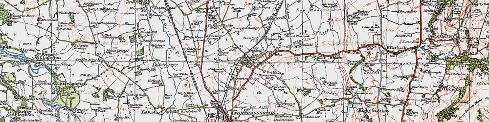 Old map of Leascar in 1925