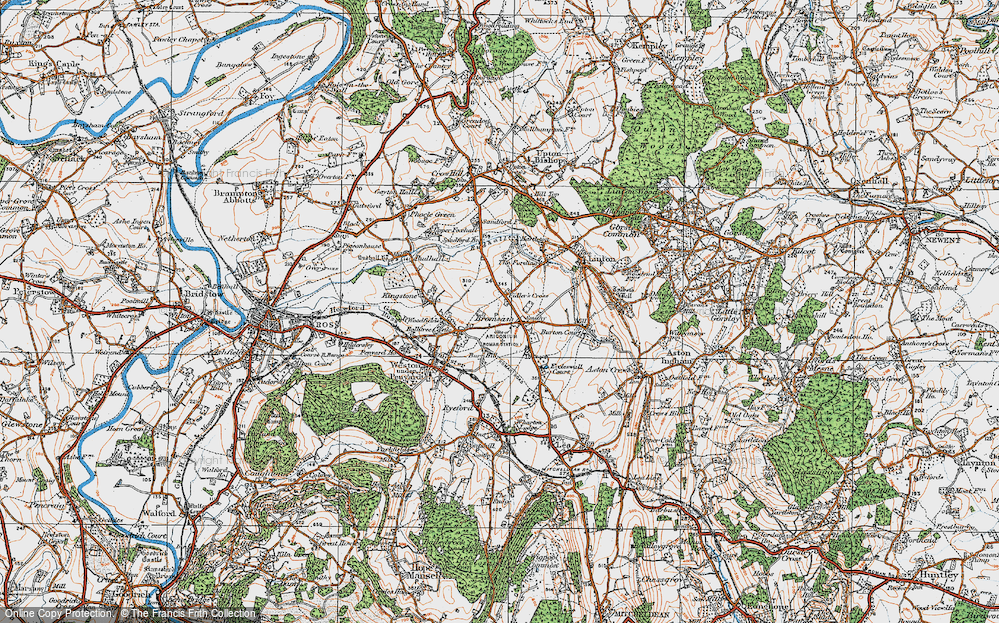 Old Map of Bromsash, 1919 in 1919