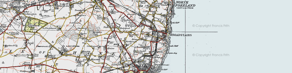 Old map of Bromstone in 1920