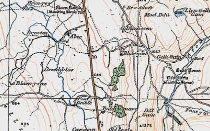 Old map of Tyddyn Bach in 1921