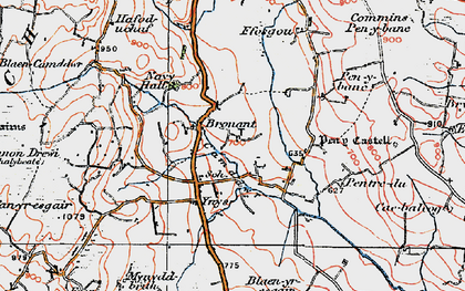 Old map of Bronant in 1922