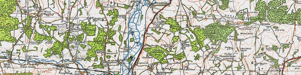 Old map of Brook in 1919