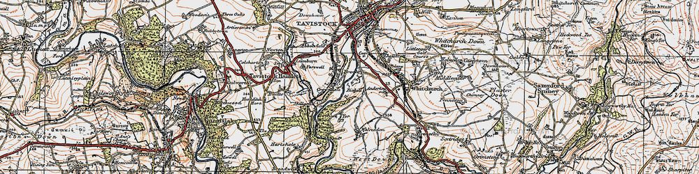 Old map of Anderton in 1919
