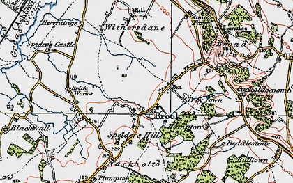 Old map of Brook in 1921