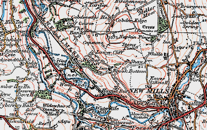 Old map of Brook Bottom in 1923