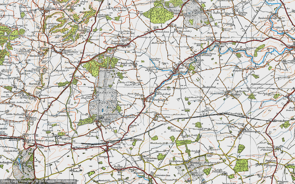 Old Map of Brook End, 1919 in 1919