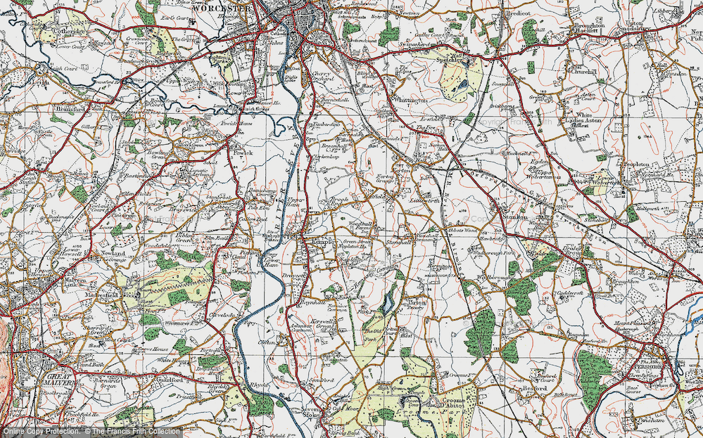 Old Map of Brook End, 1920 in 1920