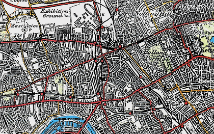 Old map of Brook Green in 1920