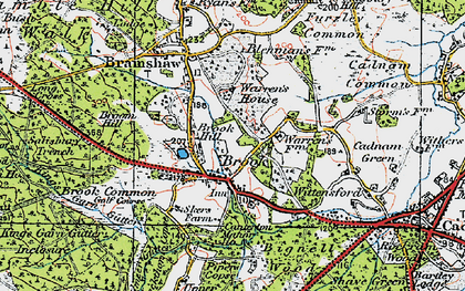 Old map of Brook Hill in 1919