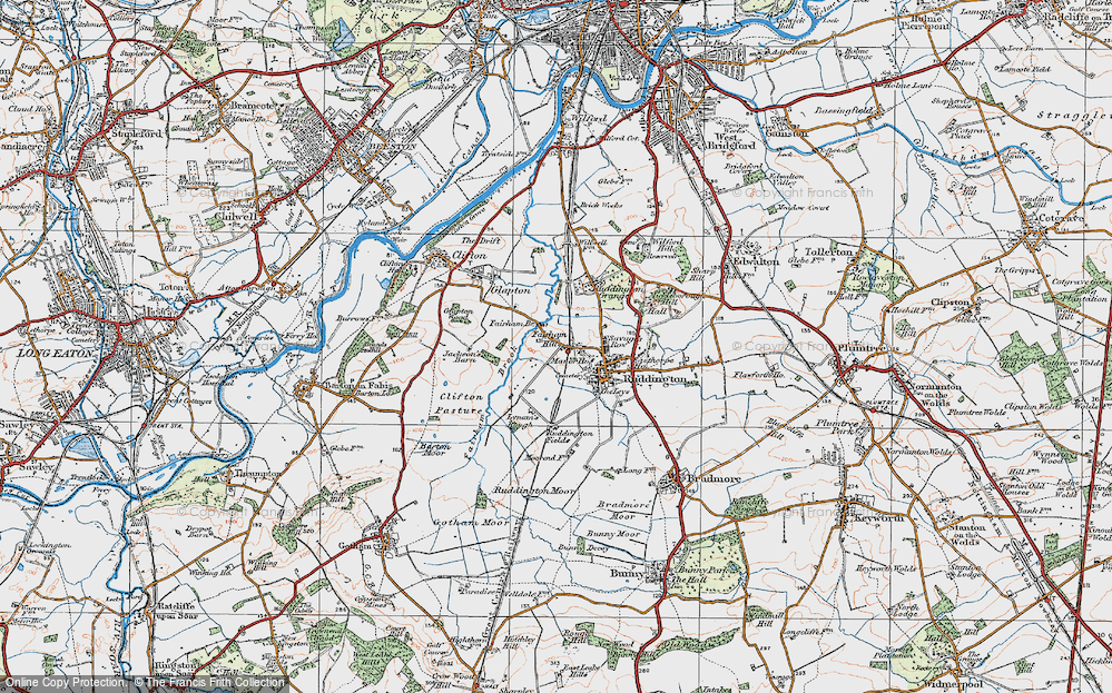 Old Map of Brook Hill, 1921 in 1921