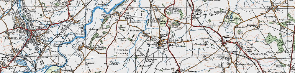 Old map of Brook Hill in 1921