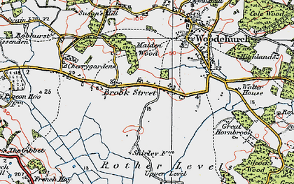 Old map of Brook Street in 1921