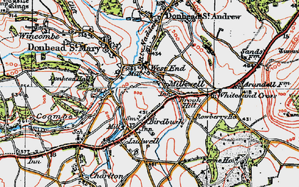 Old map of Brook Waters in 1919