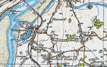 Old map of Brookend in 1919