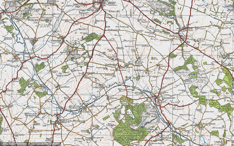 Old Map of Historic Map covering Blaythorne in 1919