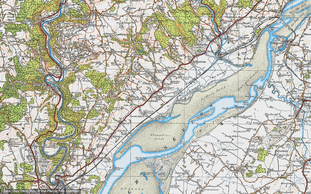 Old Map of Brookend, 1919 in 1919