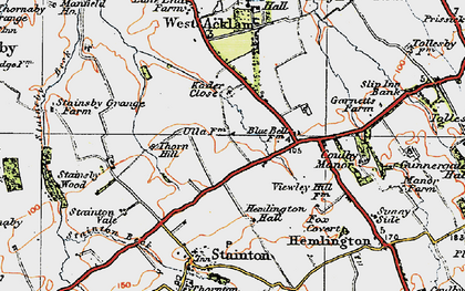 Old map of Brookfield in 1925