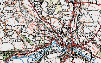 Old map of Brookfoot in 1925