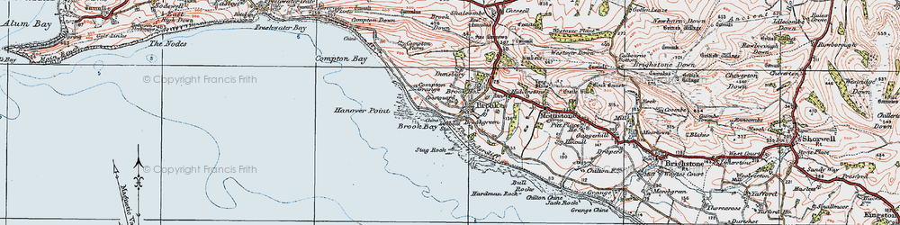 Old map of Hanover Point in 1919