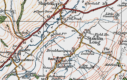 Old map of Brookhampton in 1921
