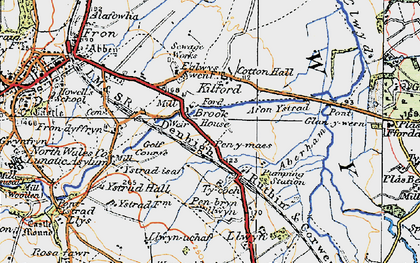 Old map of Brondyffryn (Sch) in 1922