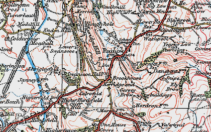 Old map of Brookhouse in 1923