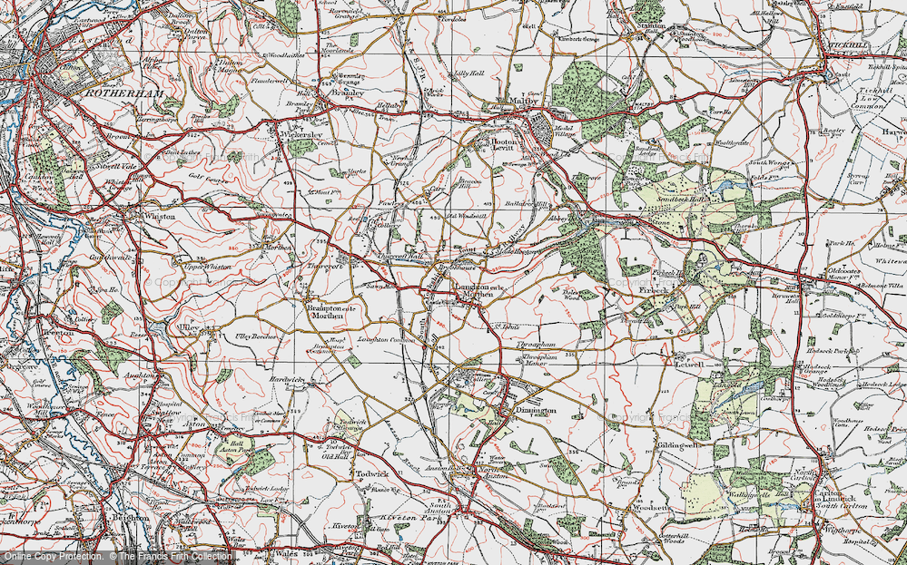 Old Map of Brookhouse, 1923 in 1923