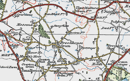 Old map of Brookhouse Green in 1923